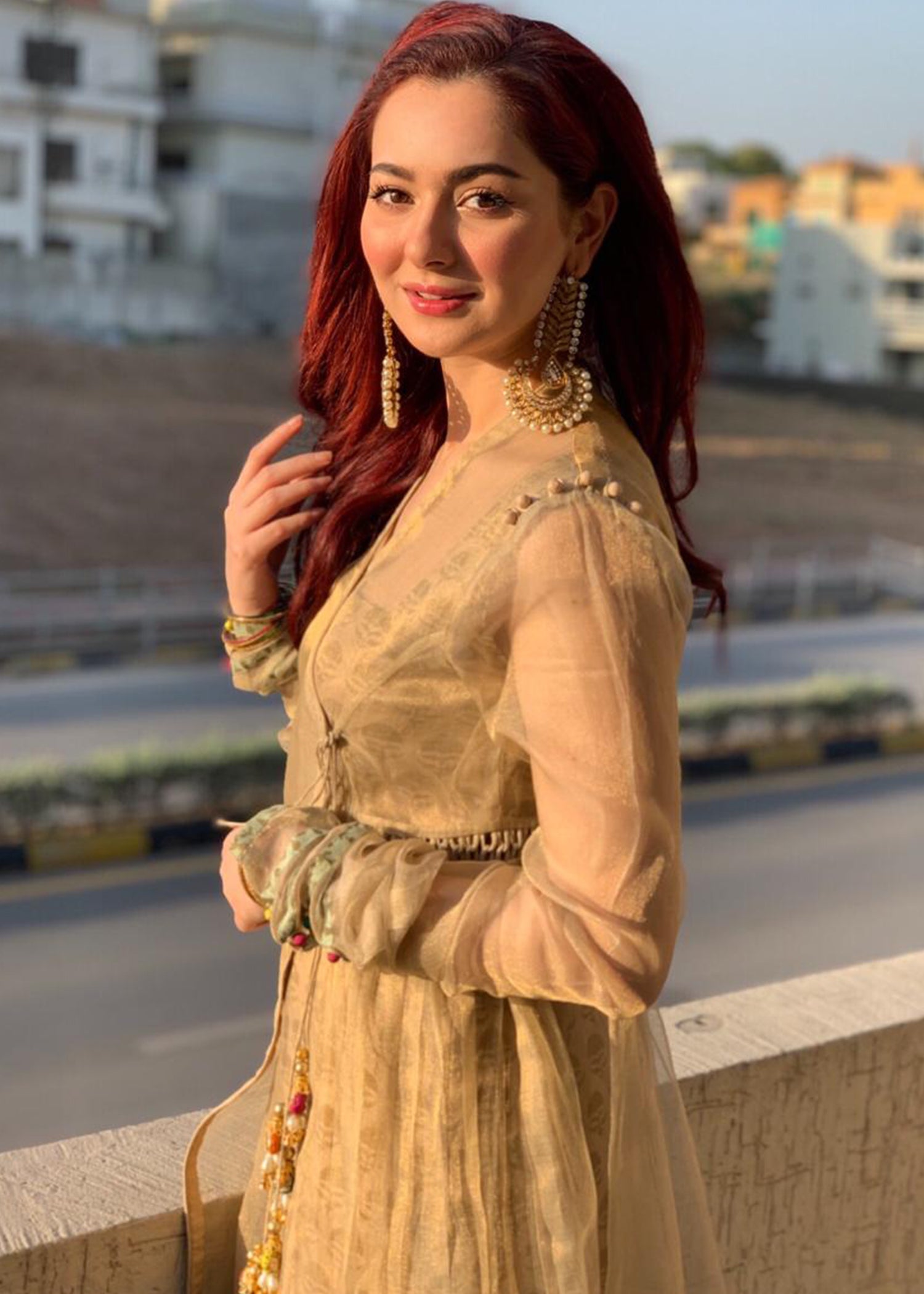 hania amir orange dress Hania Amir